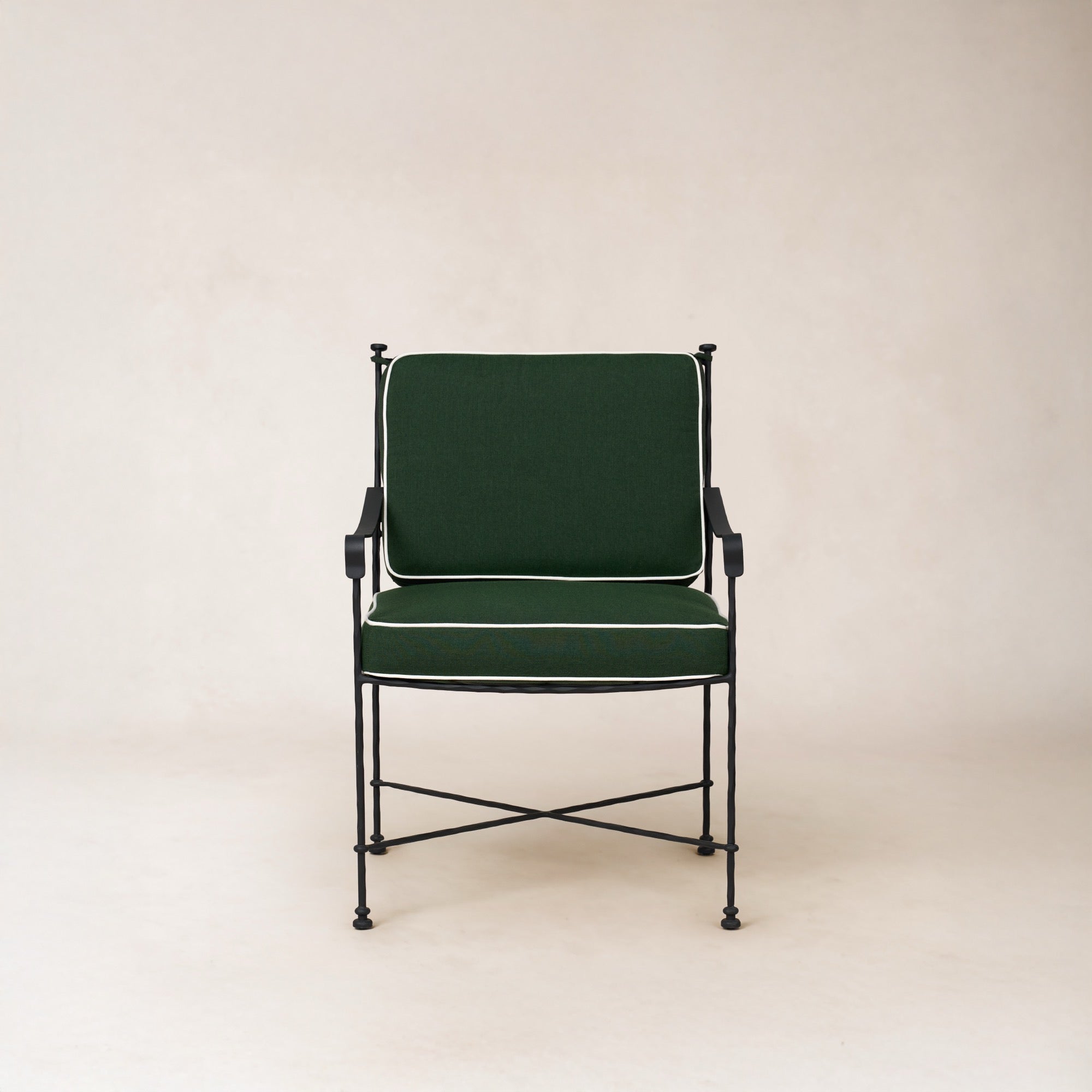 Chaise de salle à manger/salon d'extérieur – Structure en fer noir