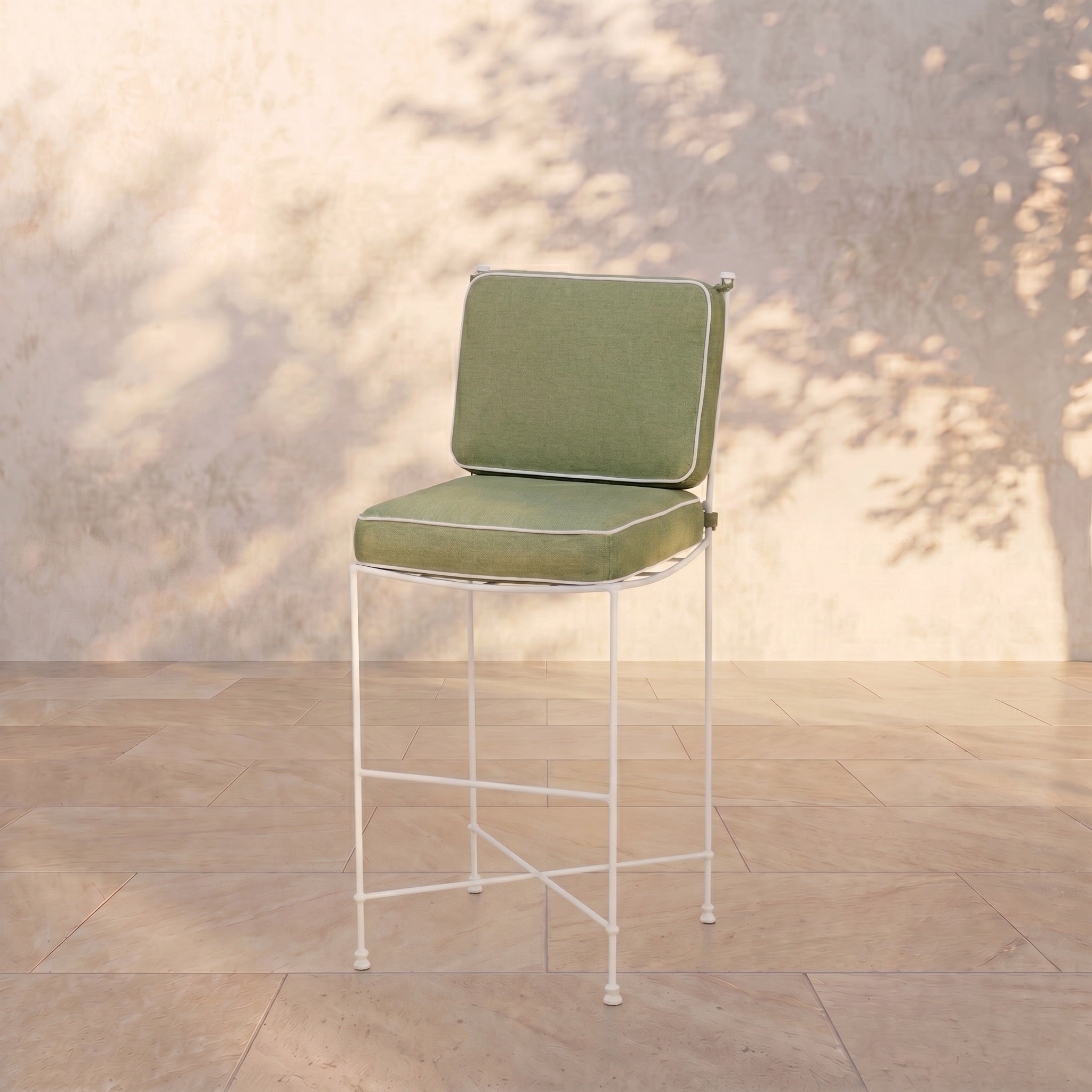 Tabouret de bar d'extérieur - Cadre en fer blanc