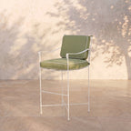 Tabouret de comptoir d'extérieur - Structure en fer blanc