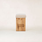 Tabouret de comptoir - Assise en tissu bouclette