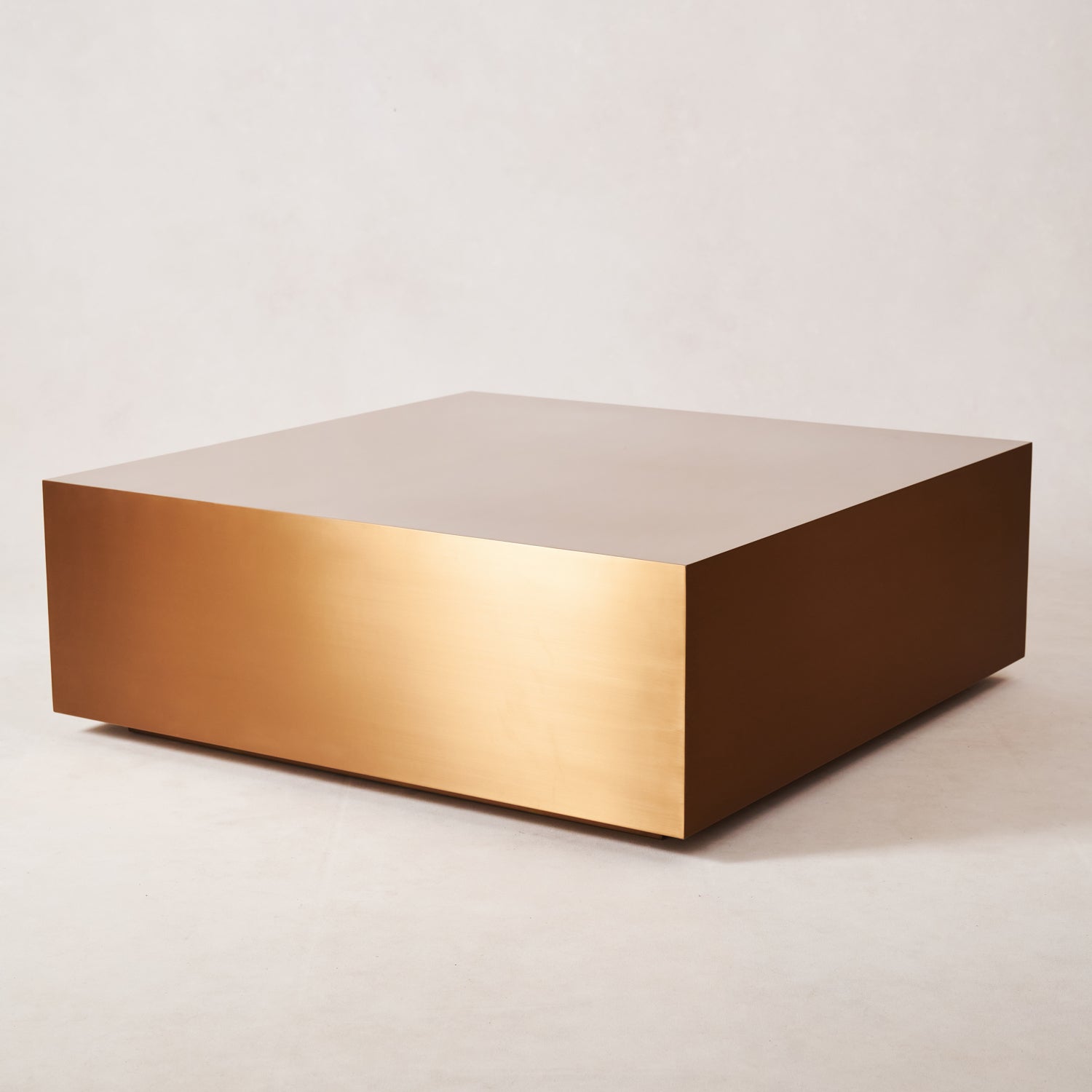Table basse - Acier inoxydable avec finition cuivre brossé