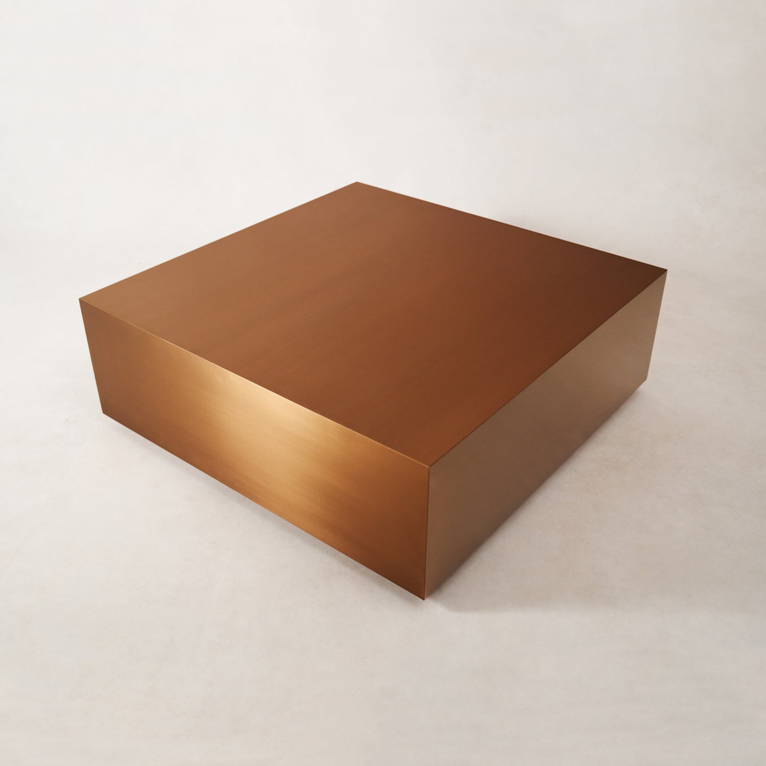 Table basse - Acier inoxydable avec finition cuivre brossé