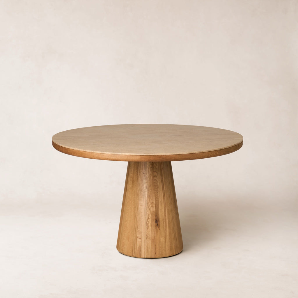 Table à manger extensible en chêne blanc massif - Finition naturelle