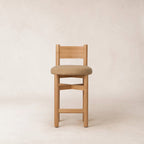 Tabouret de bar - Boucle camel et chêne blanc