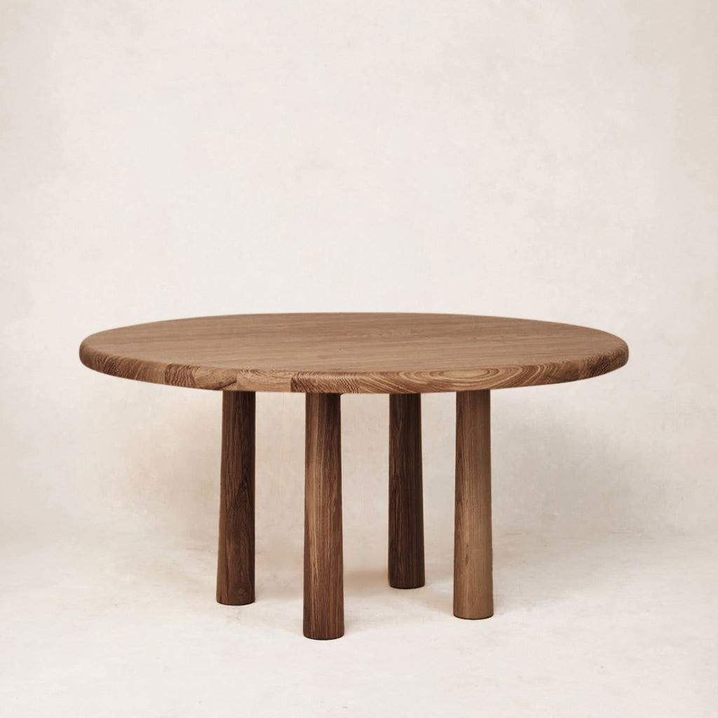 Table à manger ronde – finition moka