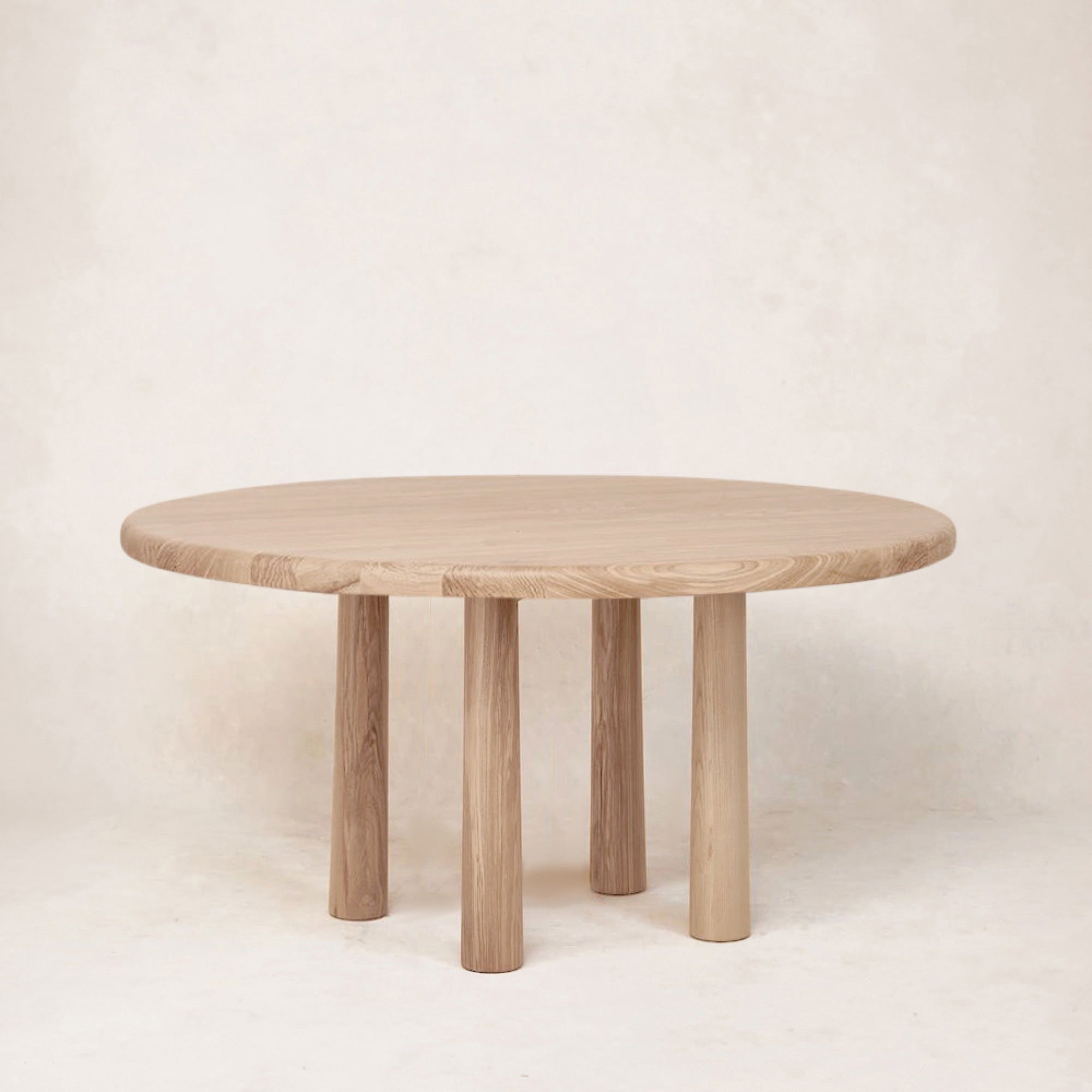 Table à manger ronde - Bois massif naturel