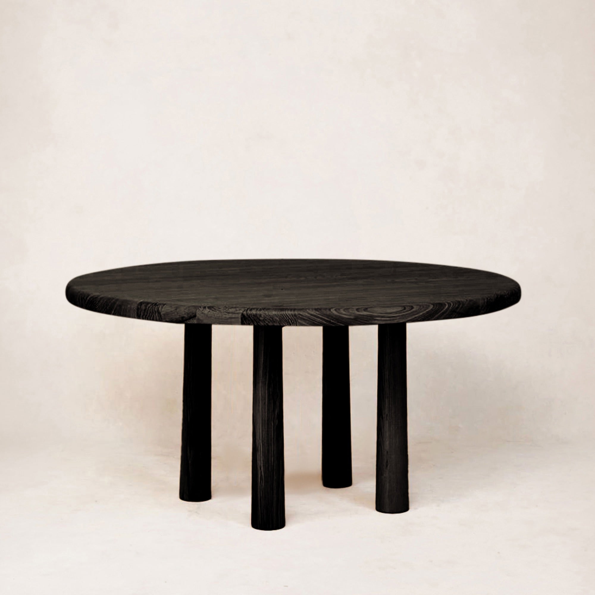 Table de salle à manger ronde en chêne blanc massif