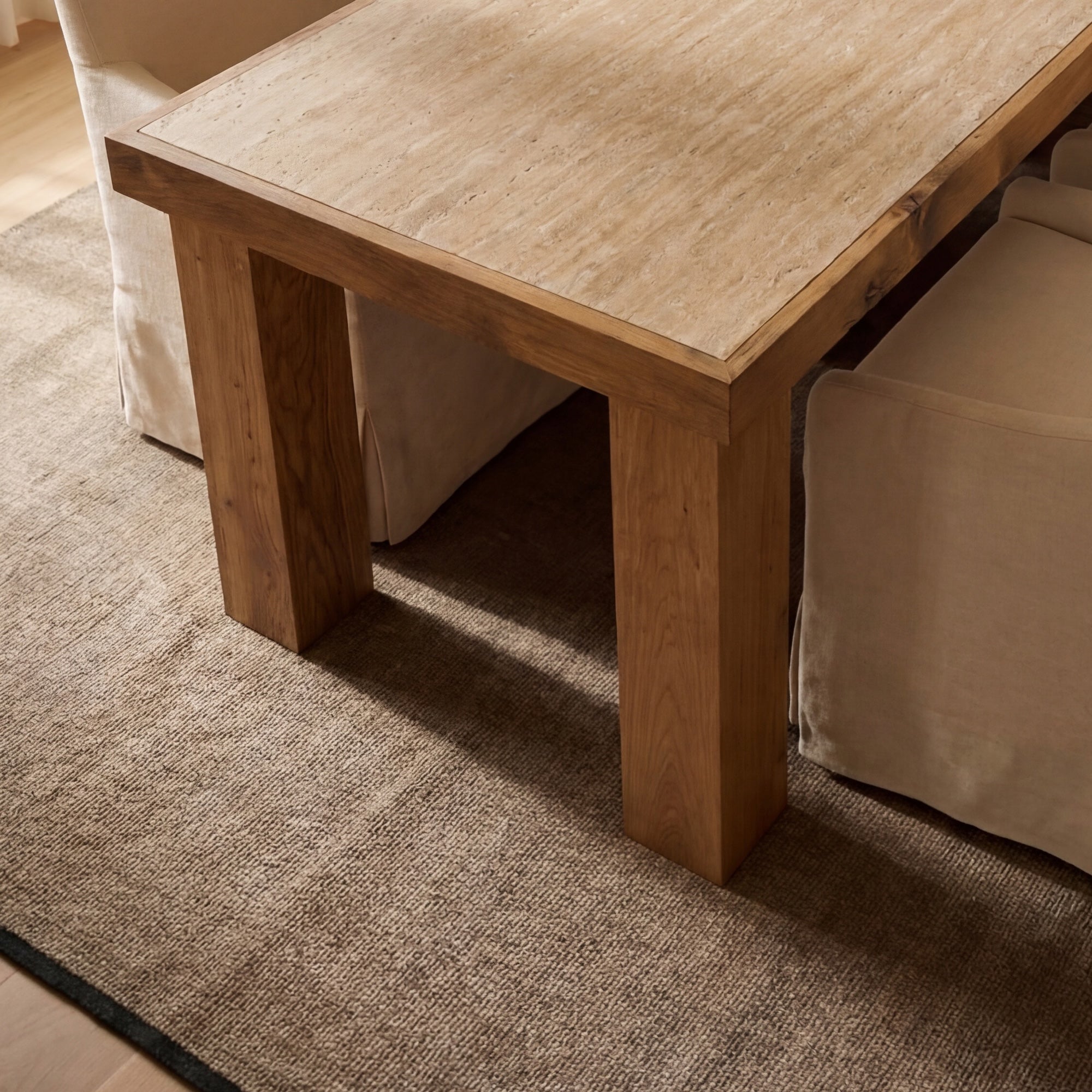 Table à manger d'extérieur - Cadre en fer blanc, plateau en verre