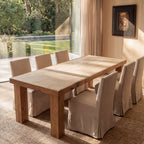 Table à manger d'extérieur - Cadre en fer blanc, plateau en verre