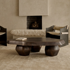 Table basse - Aluminium coulé avec finition bronze vieilli