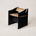 Fauteuil d'appoint sculptural – Structure en fonte d'aluminium