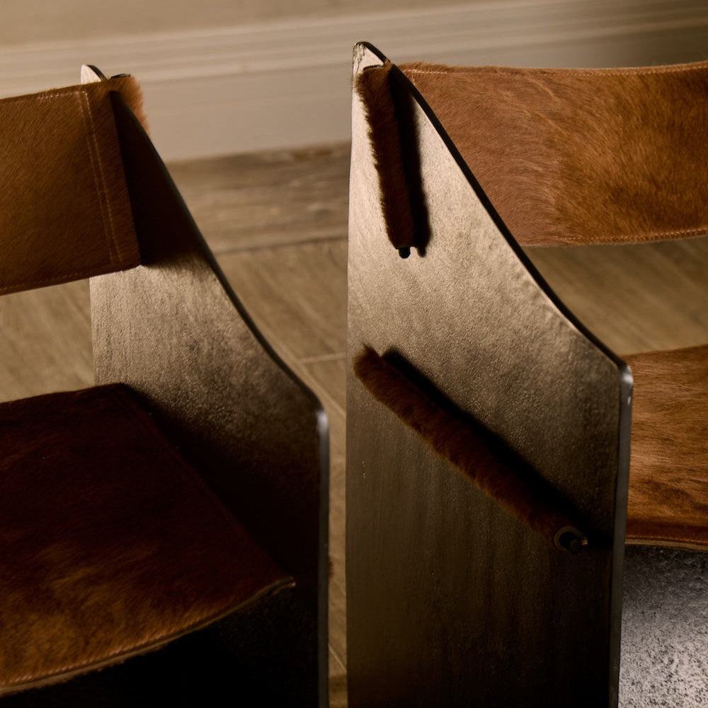 Fauteuil d'appoint sculptural – Structure en fonte d'aluminium
