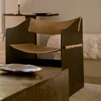 Fauteuil d'appoint sculptural – Structure en fonte d'aluminium