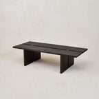 Table basse en chêne massif – finition anthracite