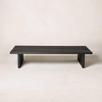 Table basse en chêne massif – finition anthracite