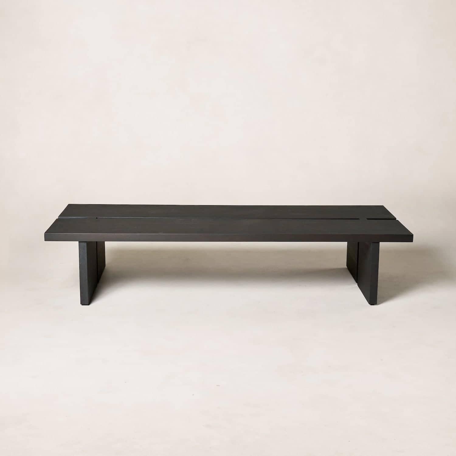 Table basse en chêne massif – finition anthracite