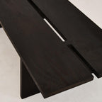 Table basse en chêne massif – finition anthracite