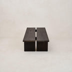 Table basse en chêne massif – finition anthracite