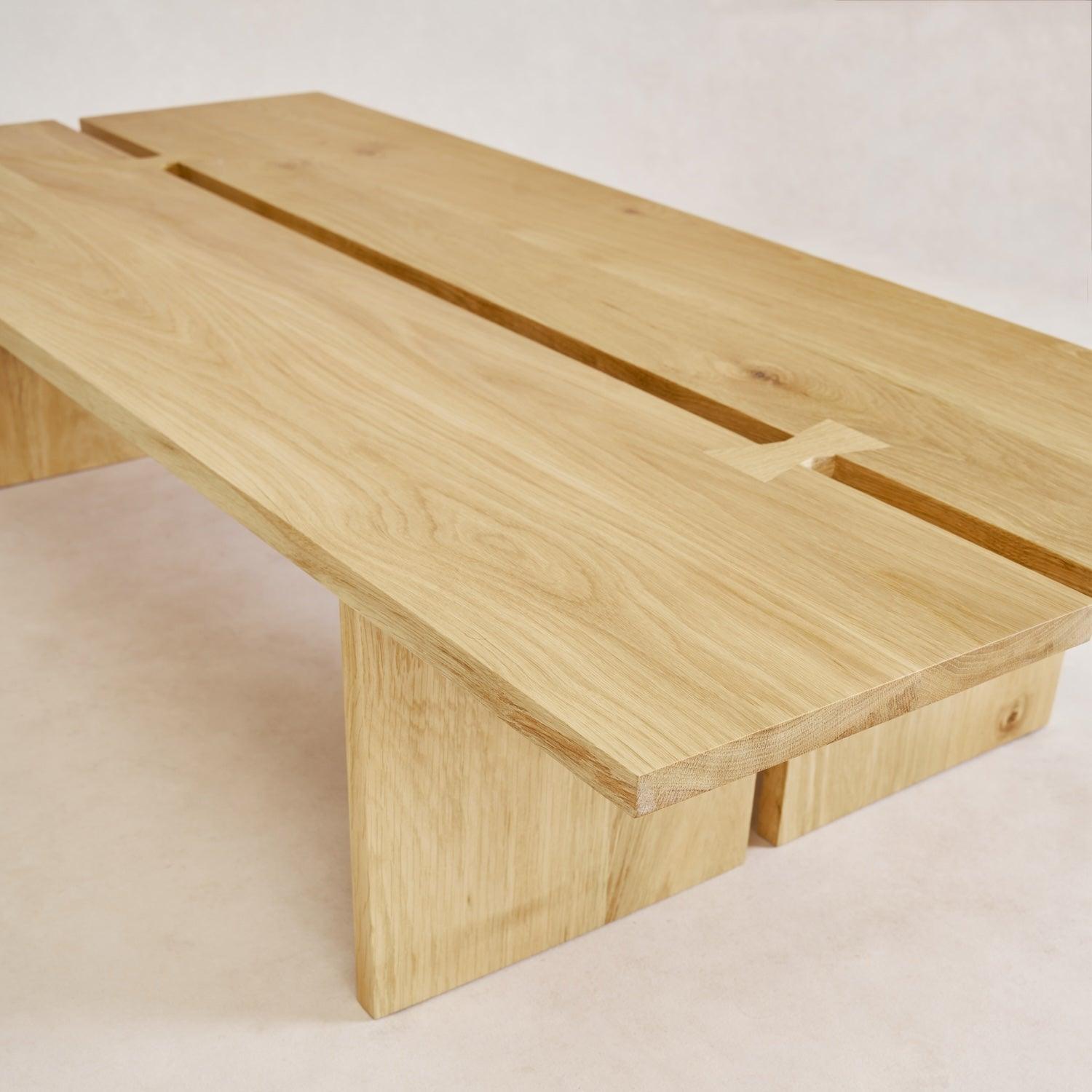 Table basse en chêne massif - Finition naturelle