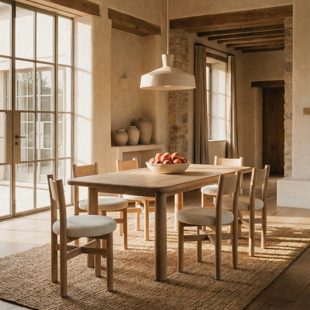 Table à manger rectangulaire - Bois massif naturel