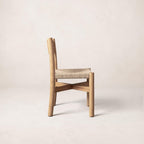Chaise de salle à manger - Assise en jute tressée, Chêne blanc chaud