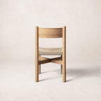 Chaise de salle à manger - Assise en jute tressée, Chêne blanc chaud