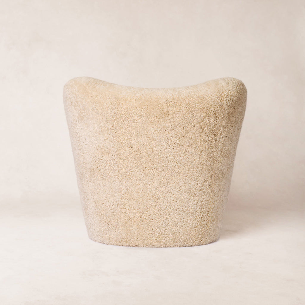 Fauteuil Lounge - Peau de mouton de Nouvelle-Zélande couleur os