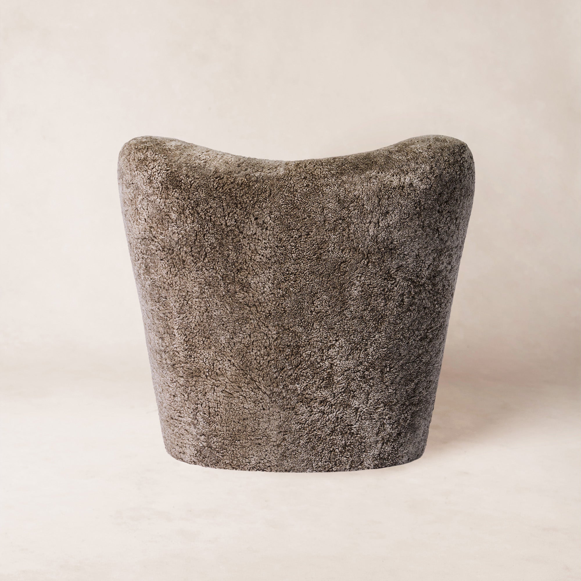Fauteuil Lounge - Peau de mouton de Nouvelle-Zélande taupe