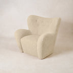 Chaise longue - Boucle mohair blanc