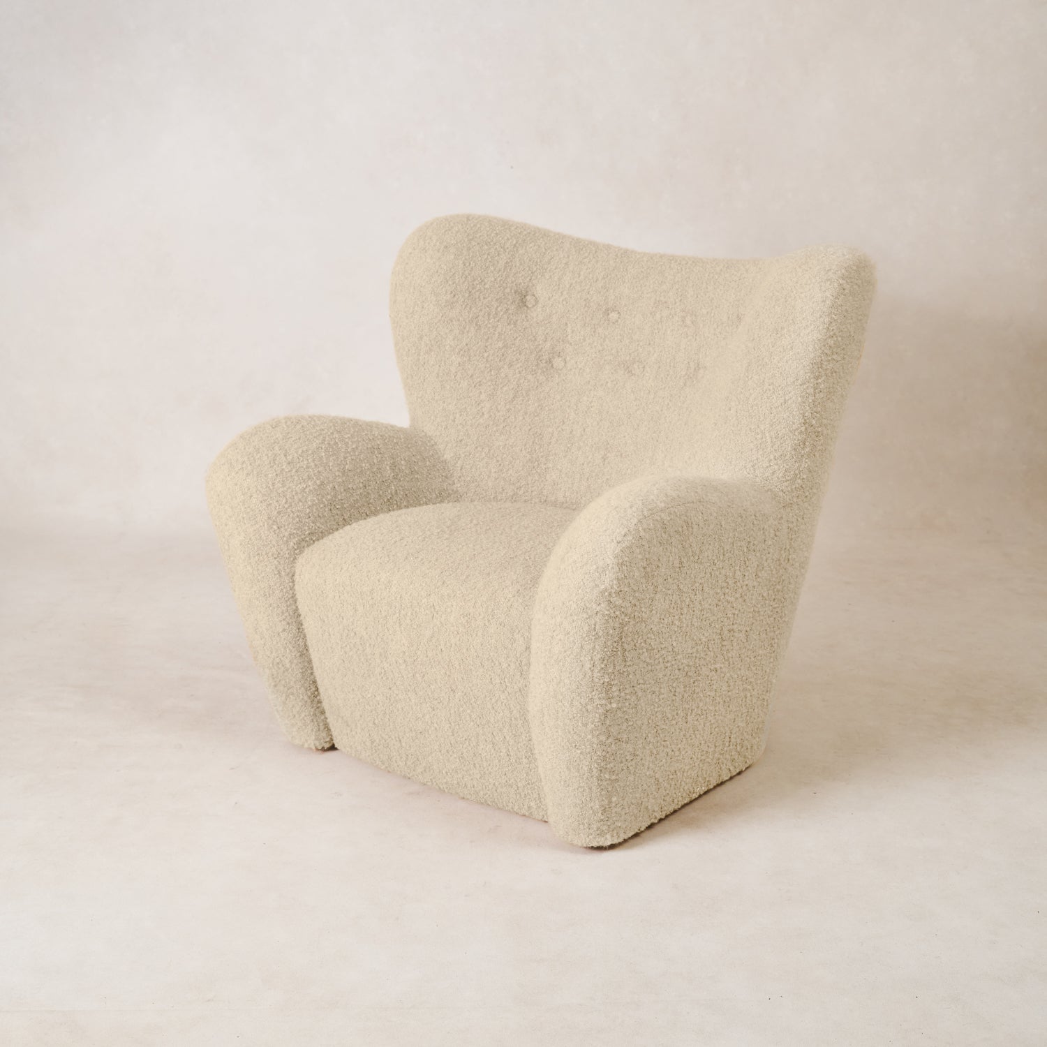 Chaise longue - Boucle mohair blanc