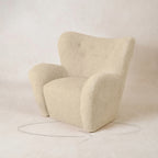 Chaise longue - Boucle mohair blanc