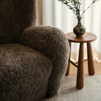 Fauteuil Lounge - Peau de mouton de Nouvelle-Zélande taupe