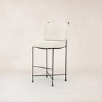 Tabouret de bar d'extérieur - Piètement en fer noir