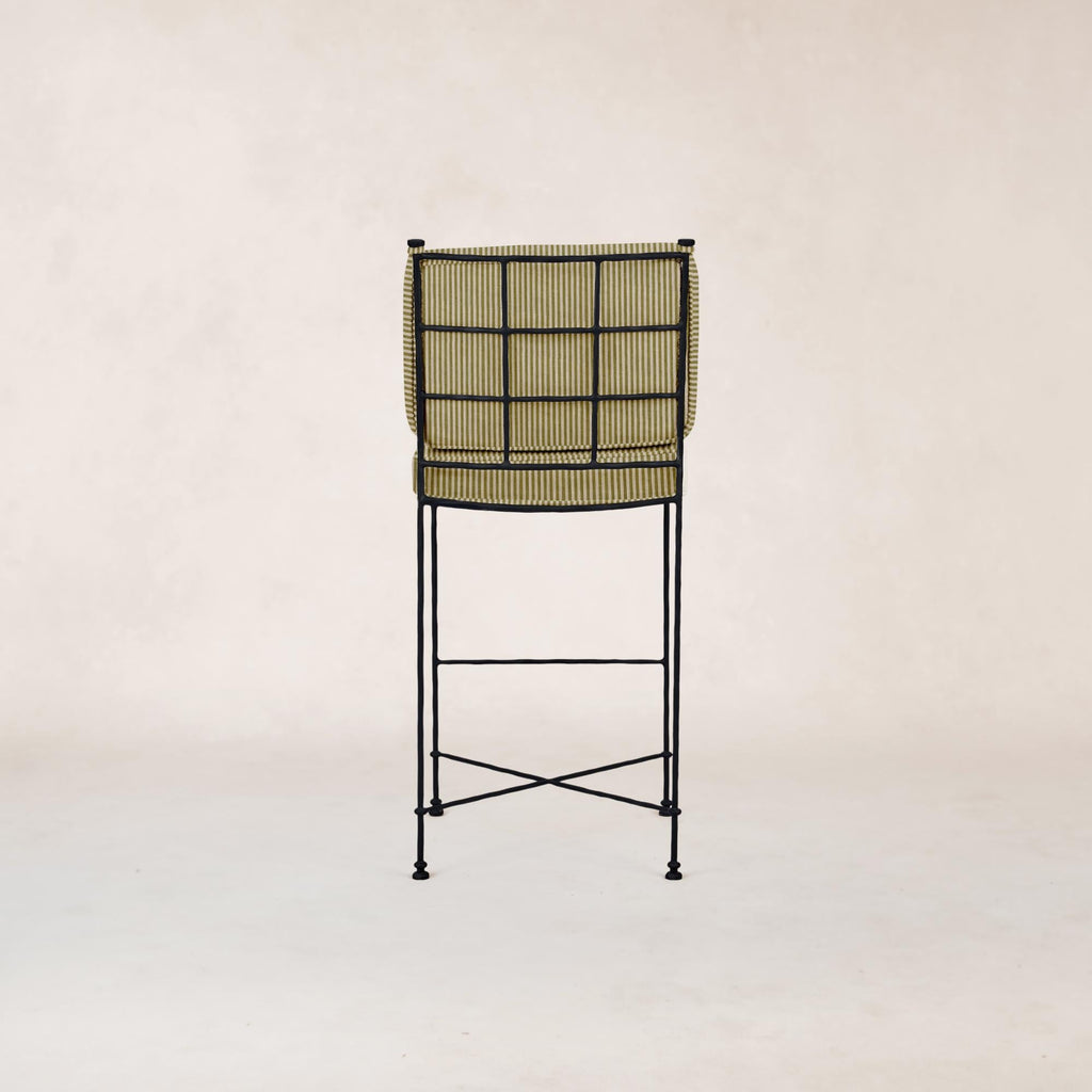 Tabouret de bar d'extérieur - Piètement en fer noir