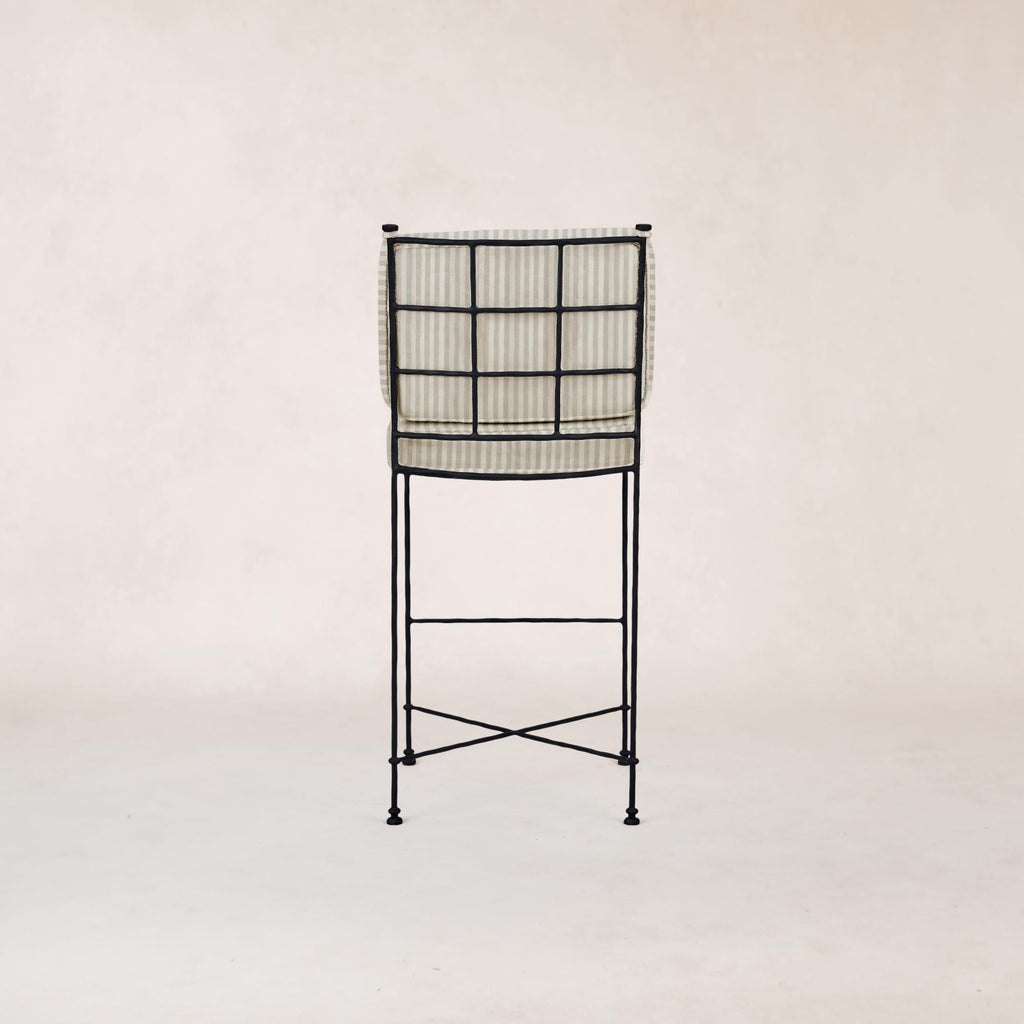 Tabouret de bar d'extérieur - Piètement en fer noir