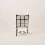 Chaise de salle à manger sans accoudoirs d'extérieur - Structure en fer noir