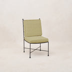 Chaise de salle à manger sans accoudoirs d'extérieur - Structure en fer noir