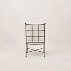 Chaise de salle à manger sans accoudoirs d'extérieur - Structure en fer noir