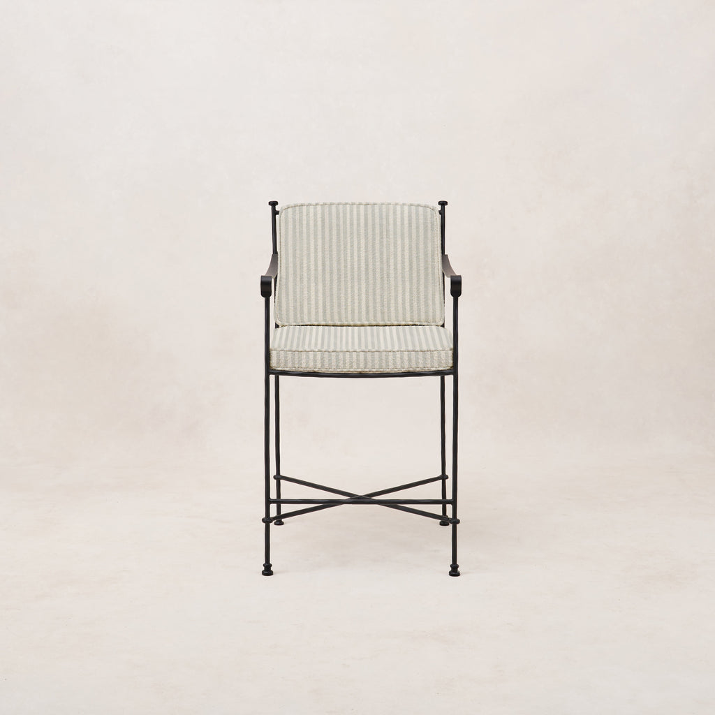 Tabouret de comptoir extérieur – Structure en fer noir