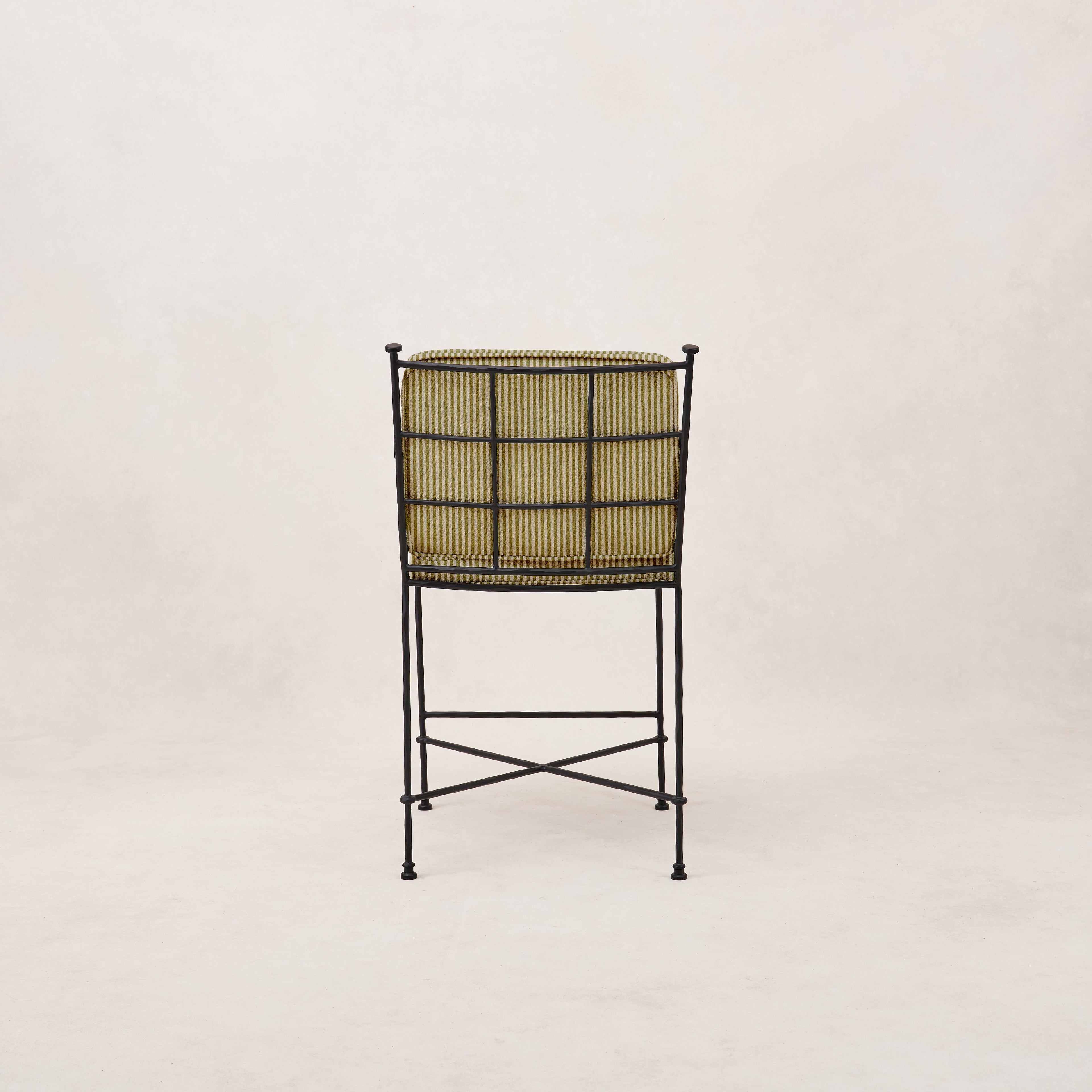 Tabouret de comptoir extérieur – Structure en fer noir