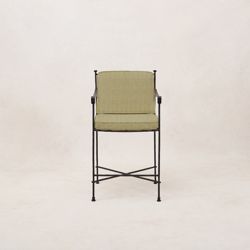 Tabouret de comptoir extérieur – Structure en fer noir
