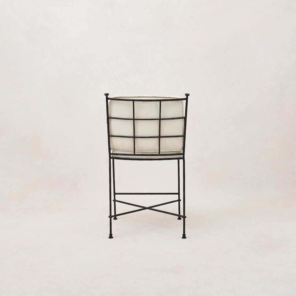 Tabouret de comptoir extérieur – Structure en fer noir
