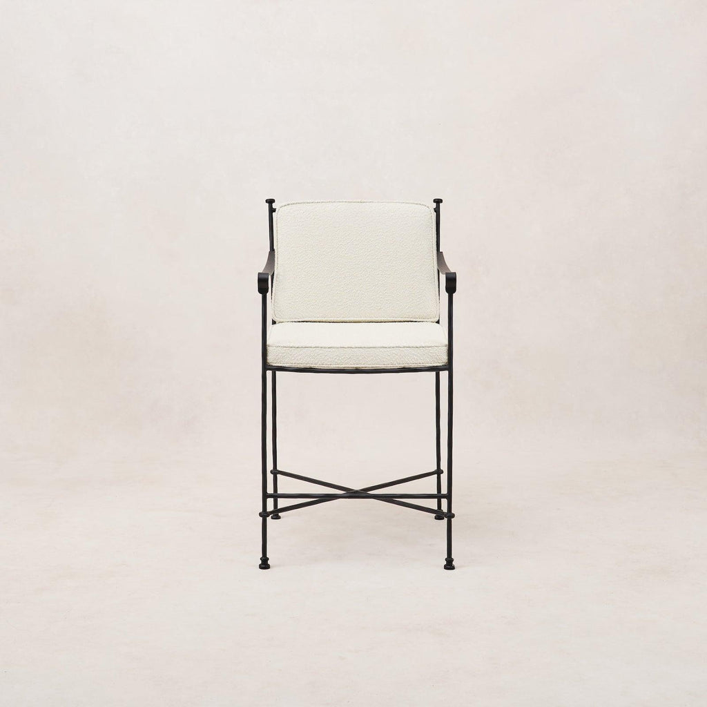 Tabouret de comptoir extérieur – Structure en fer noir