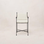 Tabouret de comptoir extérieur – Structure en fer noir