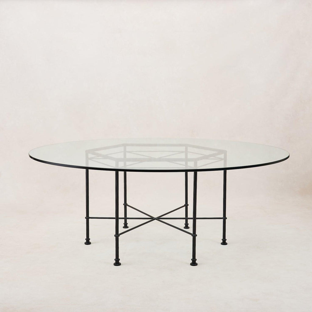 Table de salle à manger en chêne massif - Finition charbon de bois