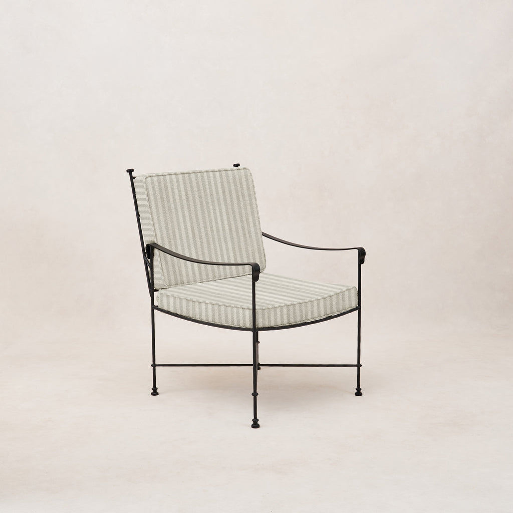 Chaise de salle à manger/salon d'extérieur – Structure en fer noir