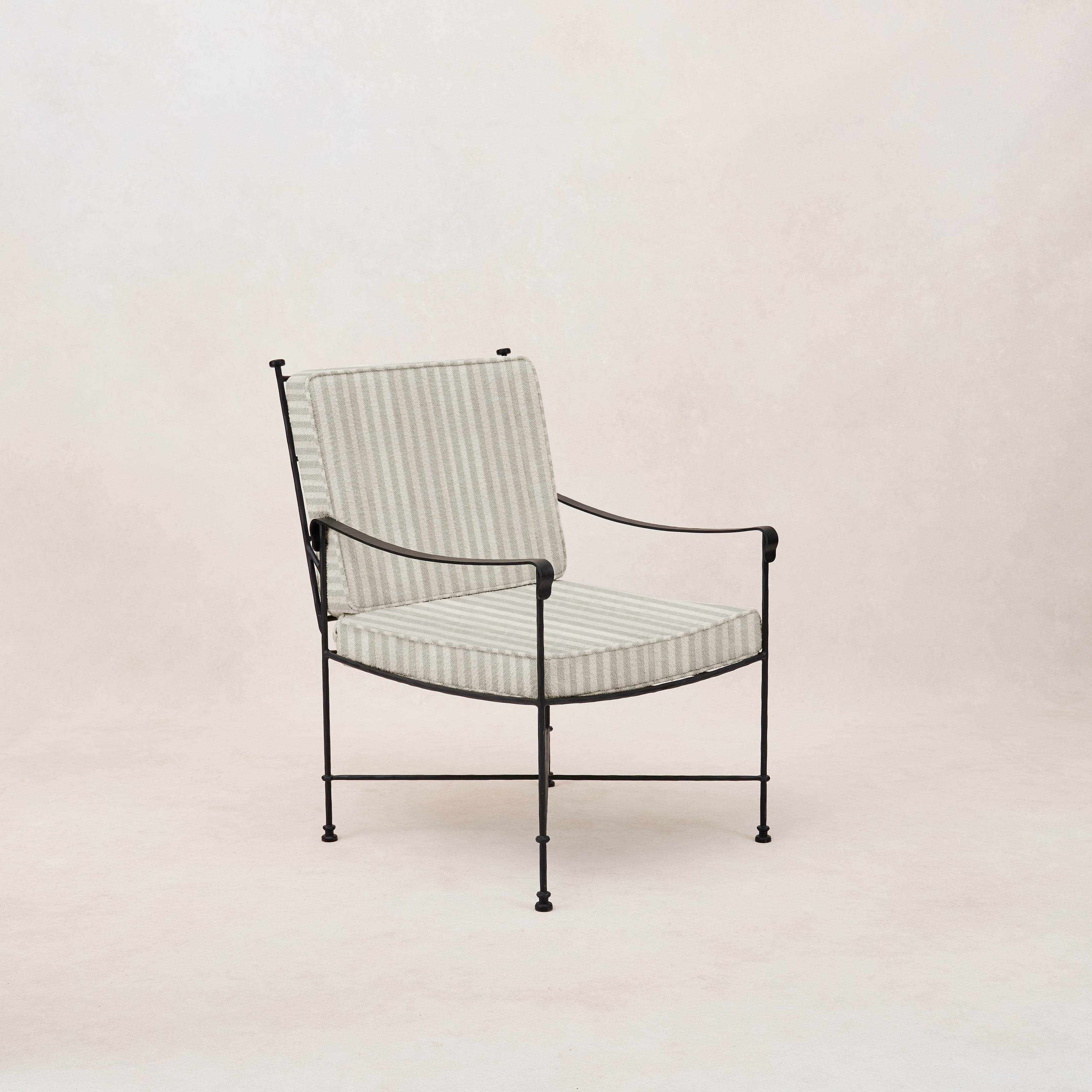 Chaise de salle à manger/salon d'extérieur – Structure en fer noir