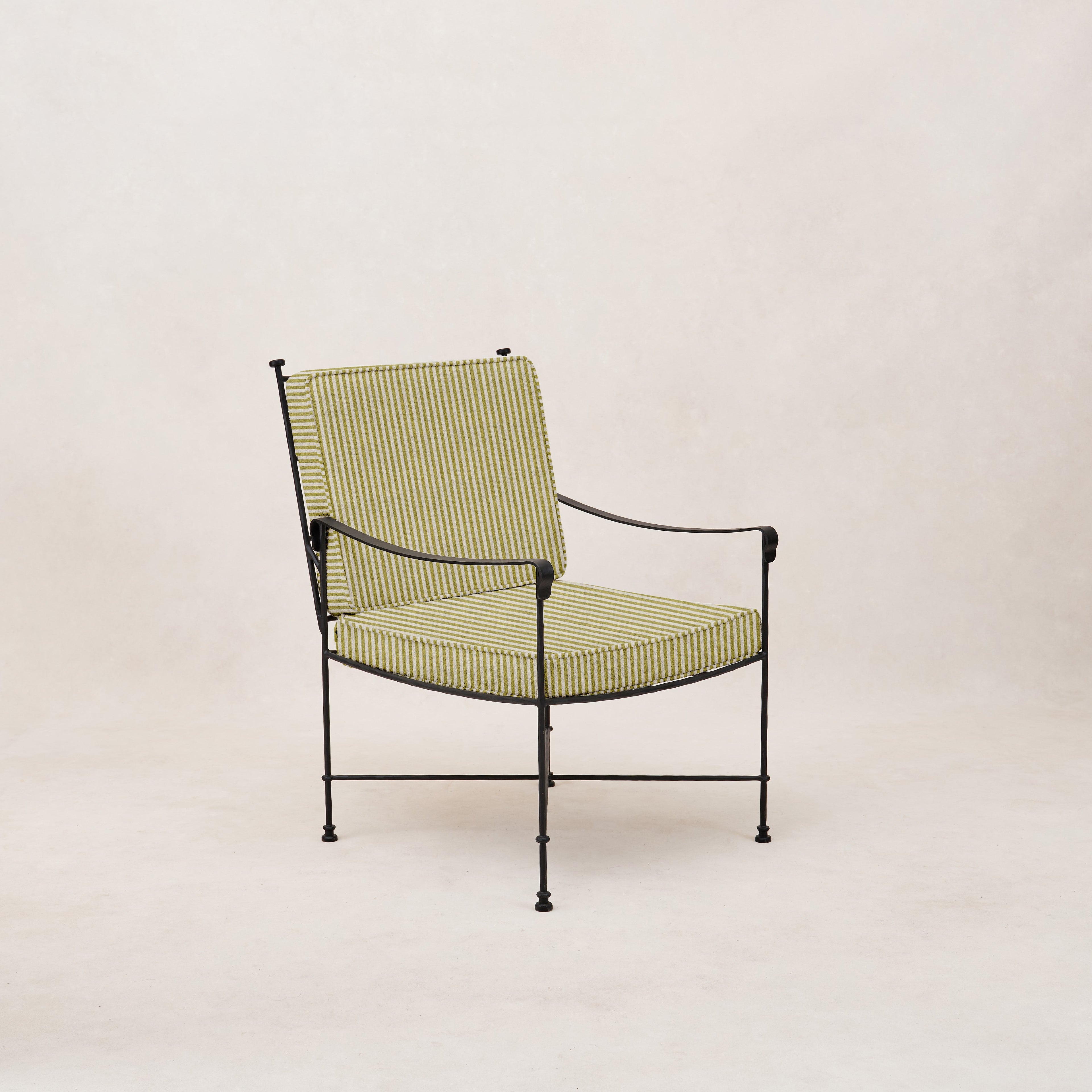 Chaise de salle à manger/salon d'extérieur – Structure en fer noir