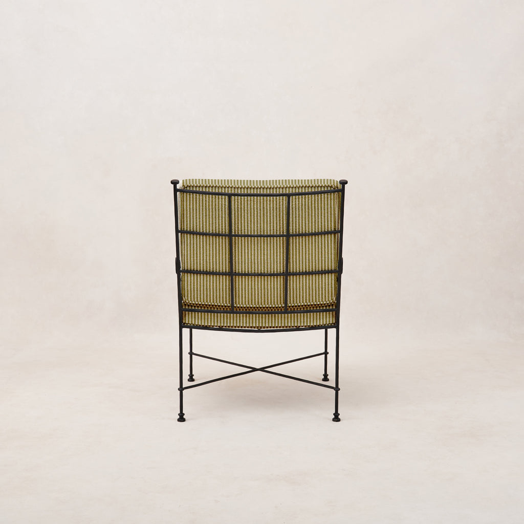 Chaise de salle à manger/salon d'extérieur – Structure en fer noir