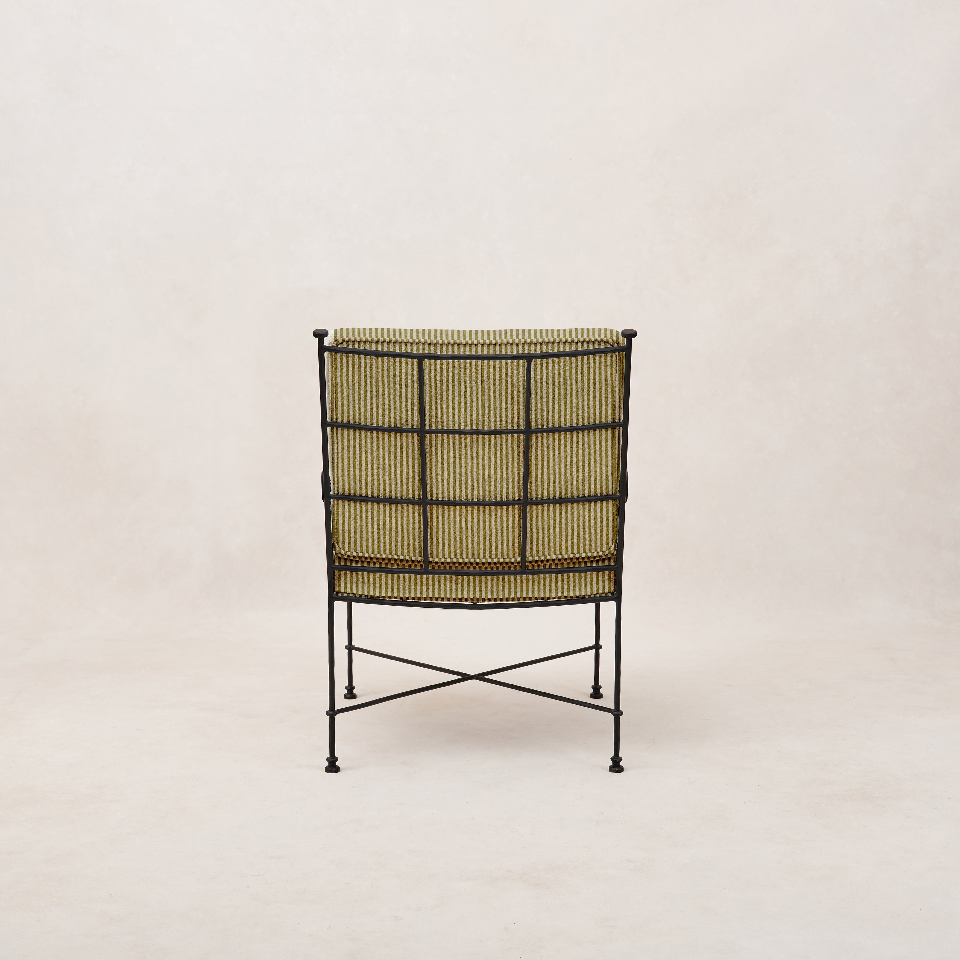Chaise de salle à manger/salon d'extérieur – Structure en fer noir